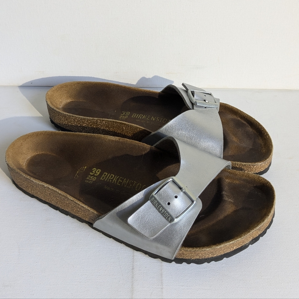 Birkenstock Silver Arizona Two-Strap Sandals